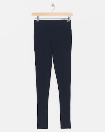 High Waist Cotton Rich Jersey Leggings Long