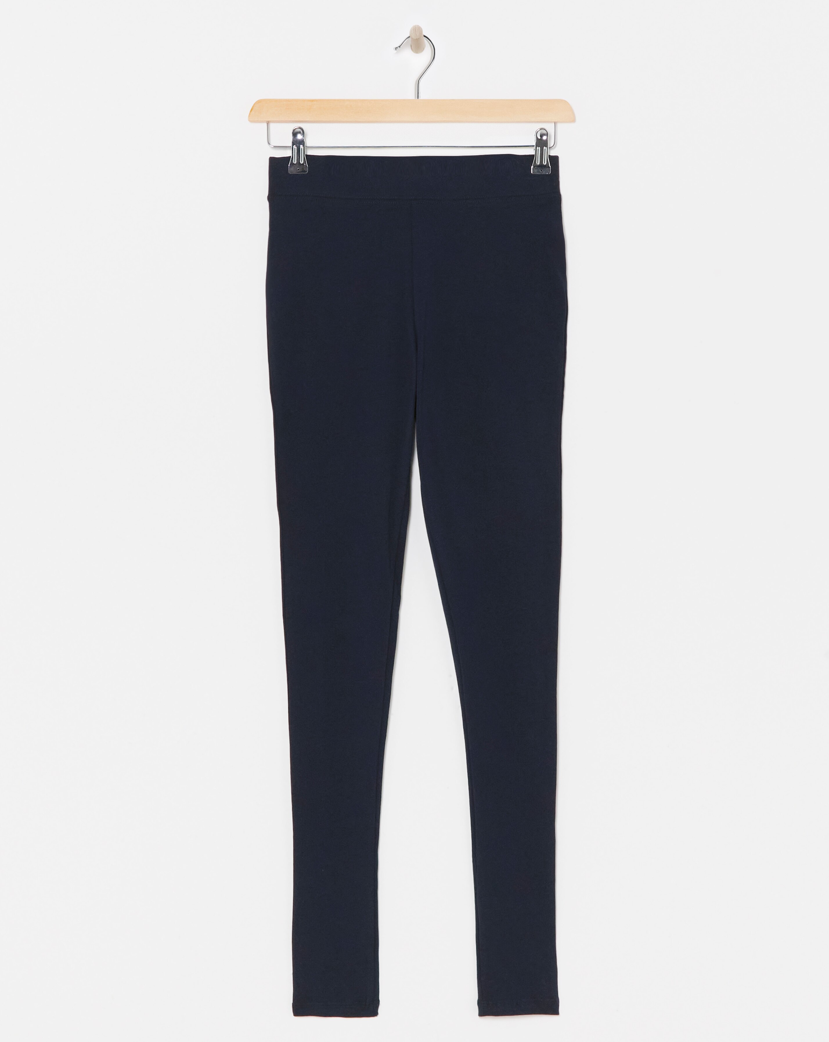 High Waist Cotton Rich Jersey Leggings Long