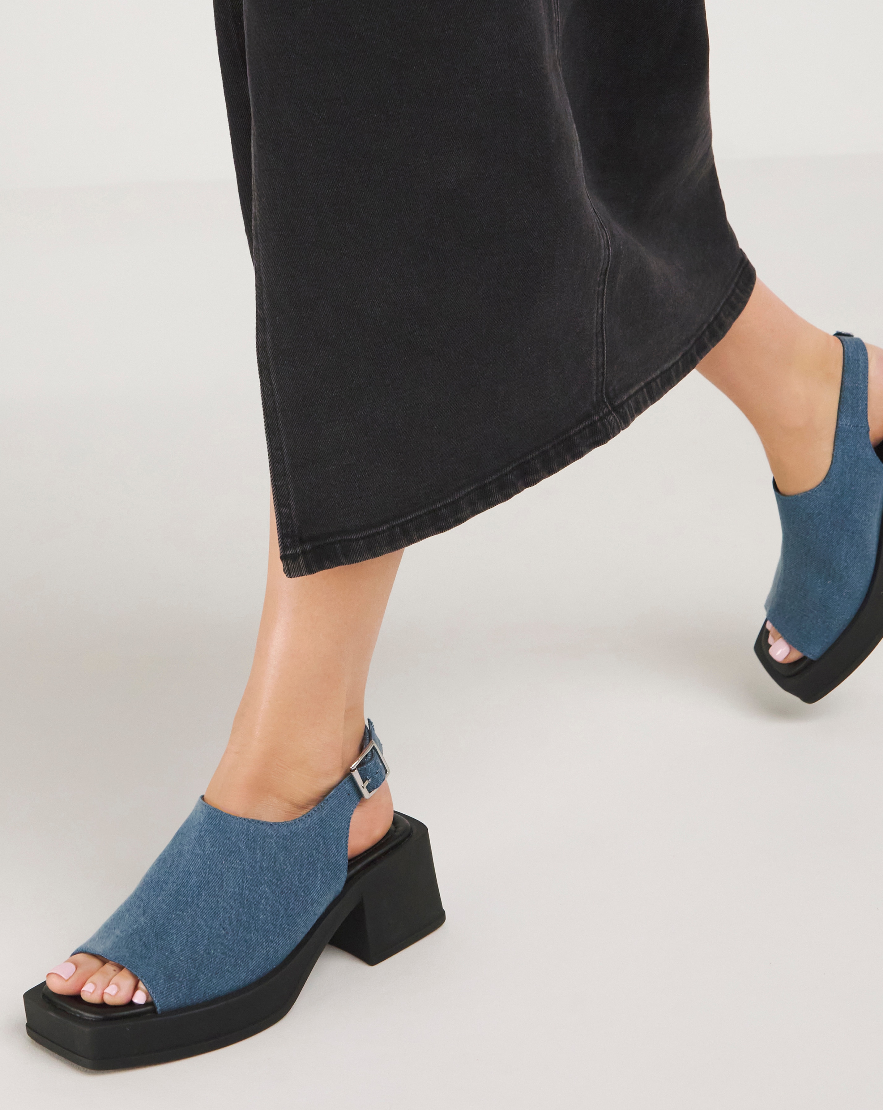 Slingback Block Heel Sandal Wide