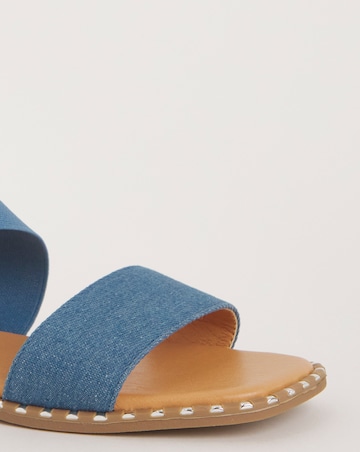 Jade Stretch Cross Flat Sandals Wide E Fit Simply Comfort