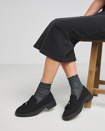 Juno Chunky Tassel Loafers - Wide Fit (E)