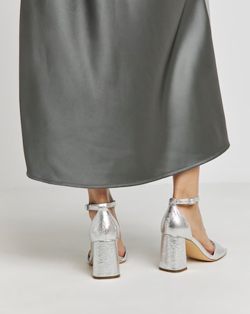 Barely There Block Heel Sandals Ex Wide