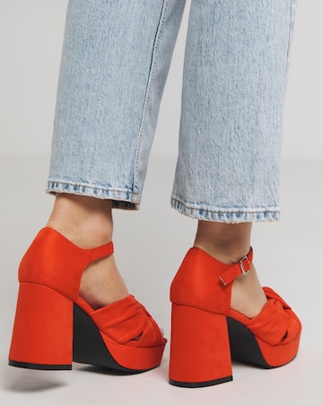 Agnes Knot Detail Platform Sandals - Extra Wide Fit (EEE)