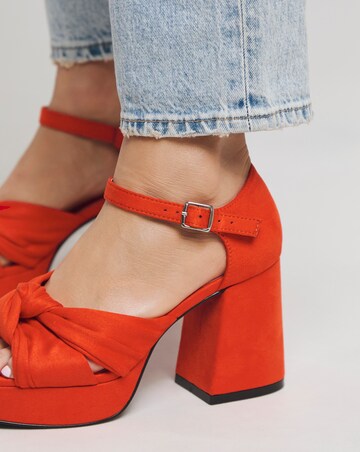 Agnes Knot Detail Platform Sandals - Extra Wide Fit (EEE)