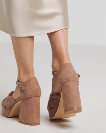 Agnes Knot Detail Platform Sandals - Wide Fit (E)