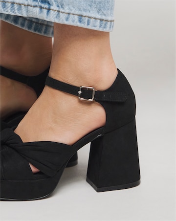 Agnes Knot Detail Platform Sandals - Wide Fit (E)