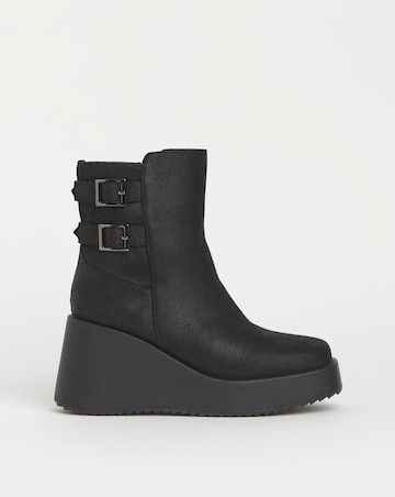 Jada Wedge Ankle Boots - Wide Fit (E)