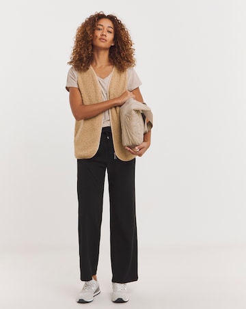 Zip Front Borg Gilet