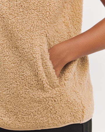 Zip Front Borg Gilet