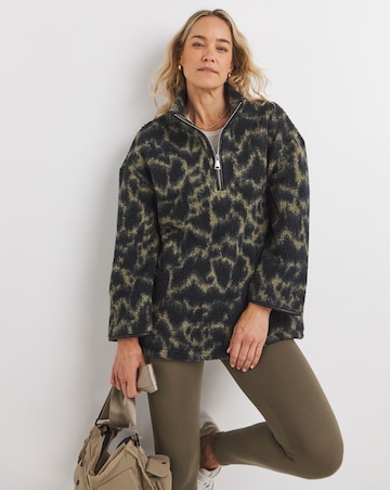 Animal Borg Longline Quarter Zip Jacket