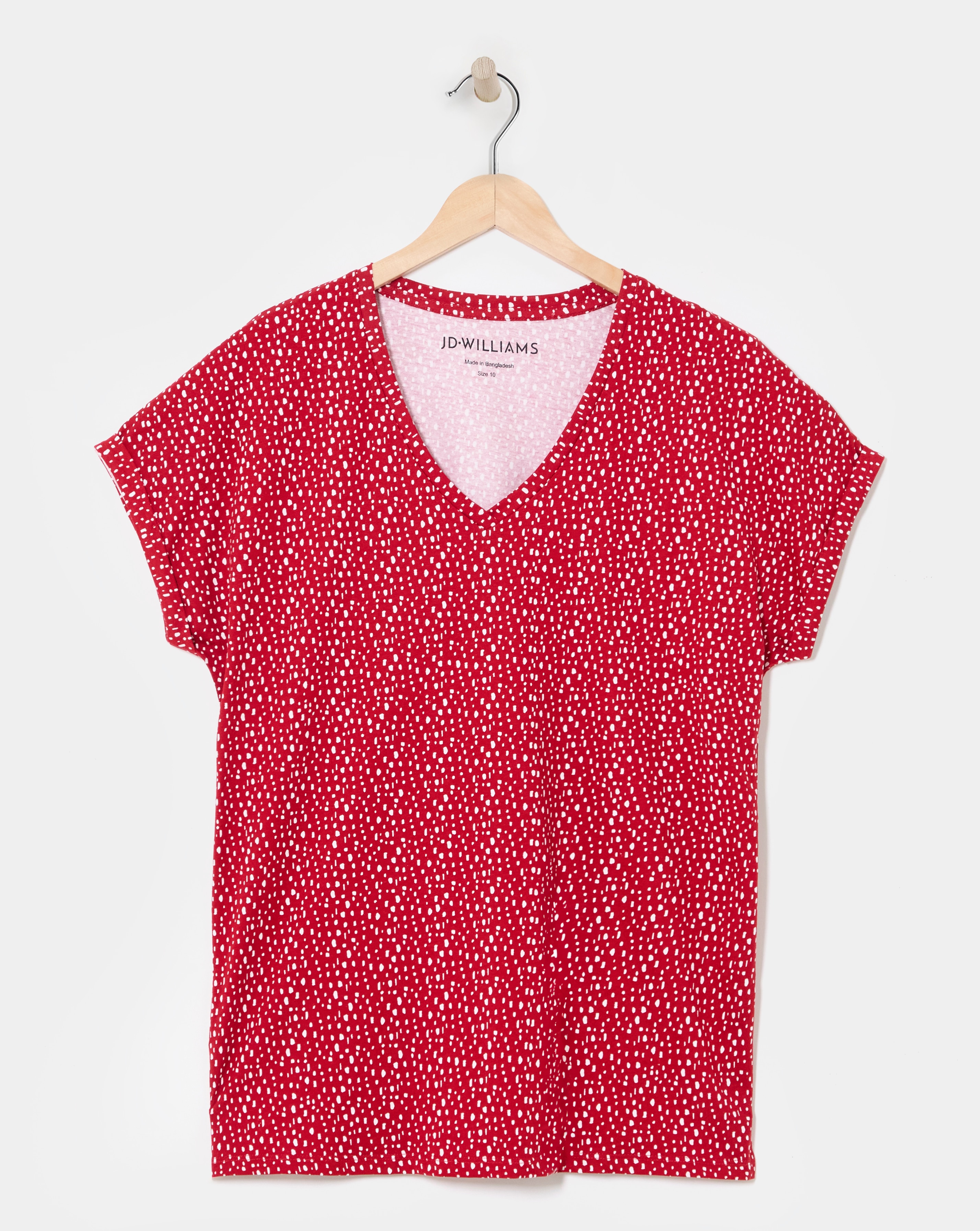 V-Neck Boxy Short Sleeve T-Shirt