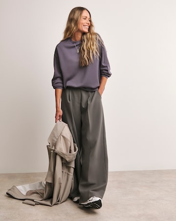 Anthology Grape Satin Stripe Sweatshirt