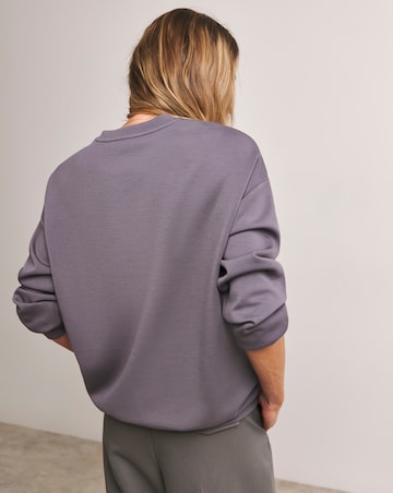 Anthology Grape Satin Stripe Sweatshirt