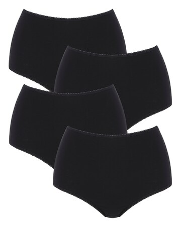 4 Pack Black Full Fit Knickers