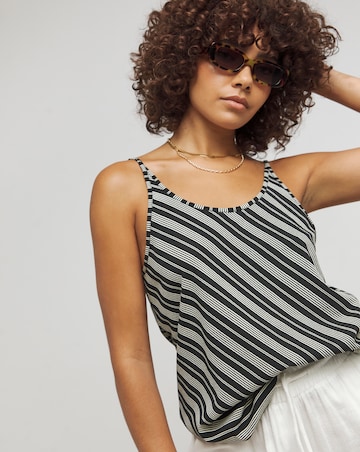 Simply Be Mono Stripe Scoop Neck Cami