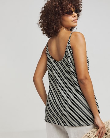 Simply Be Mono Stripe Scoop Neck Cami