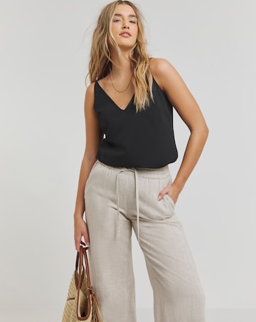 Simply Be Black V Neck Cami