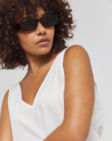 Simply Be White V Neck Vest