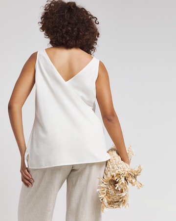 Simply Be White V Neck Vest