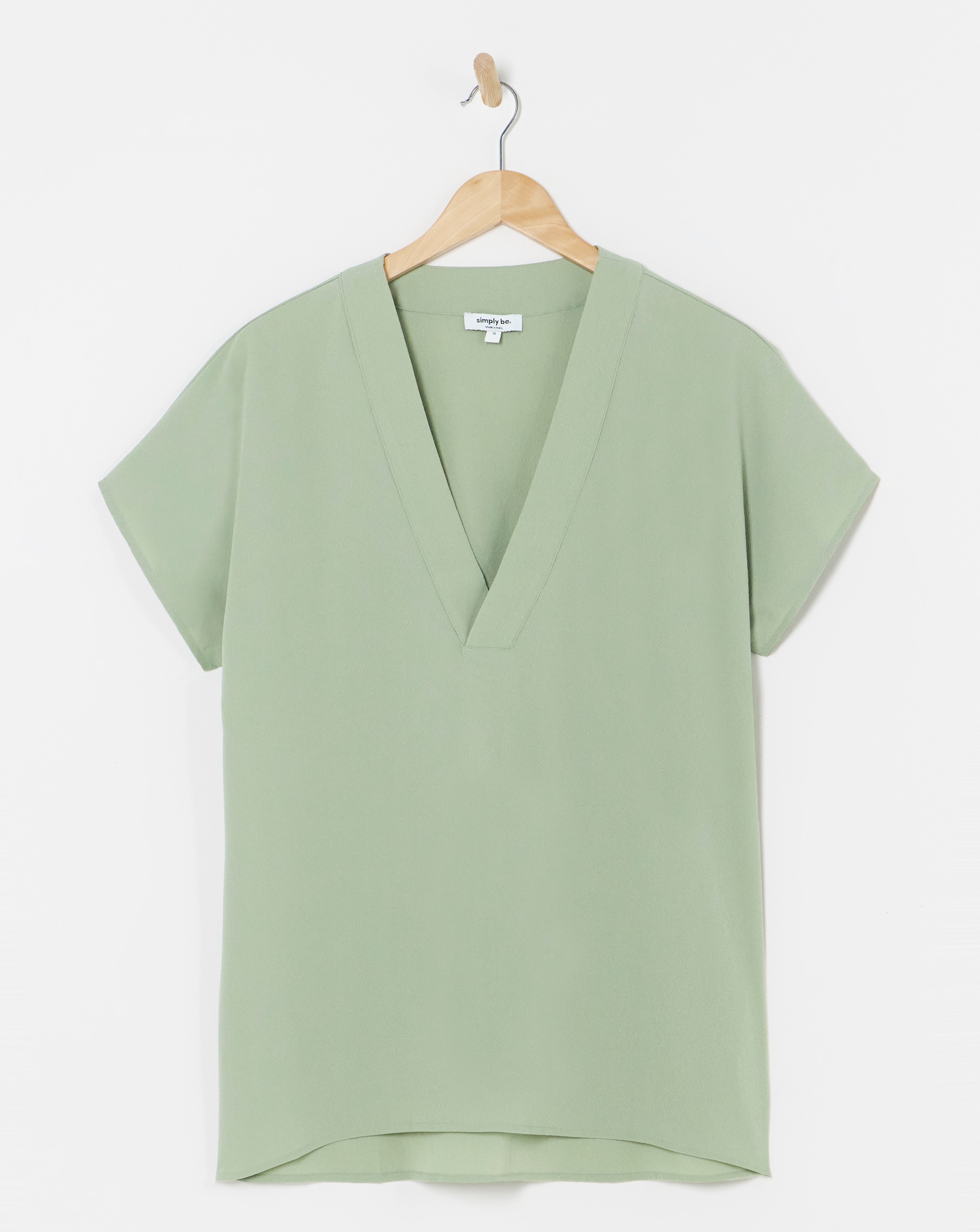 Sage V Neck Boxy Top