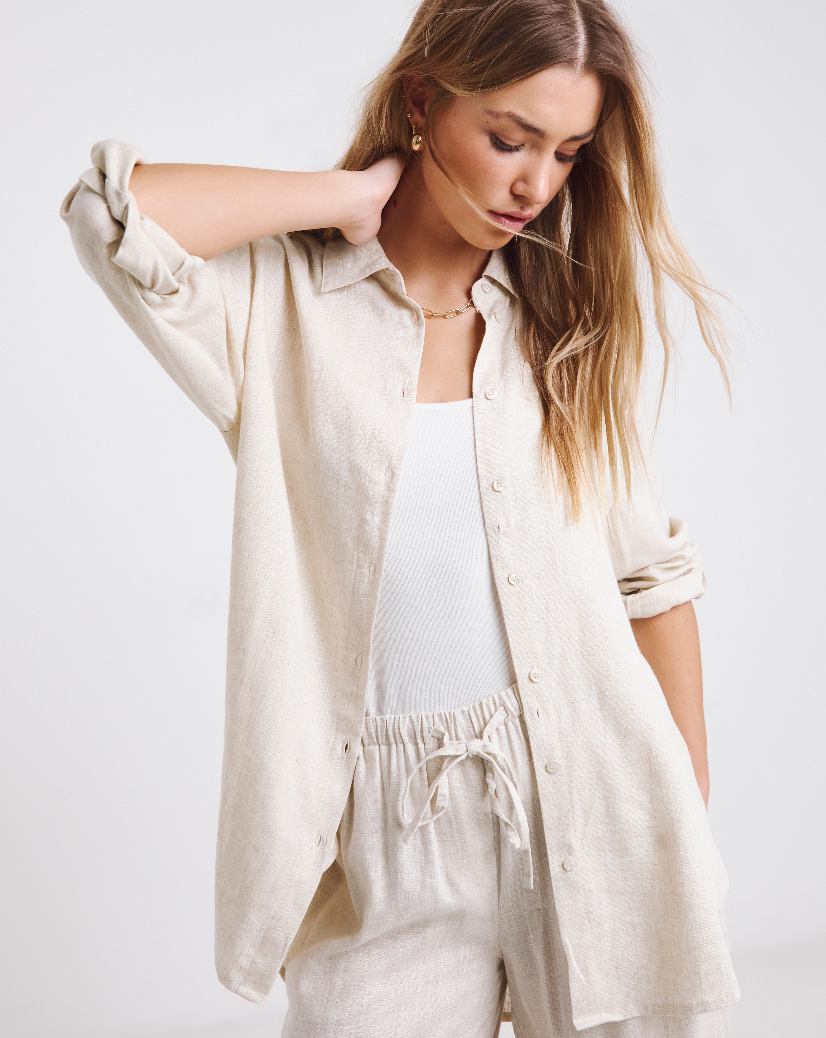 Natural Linen Mix Shirt