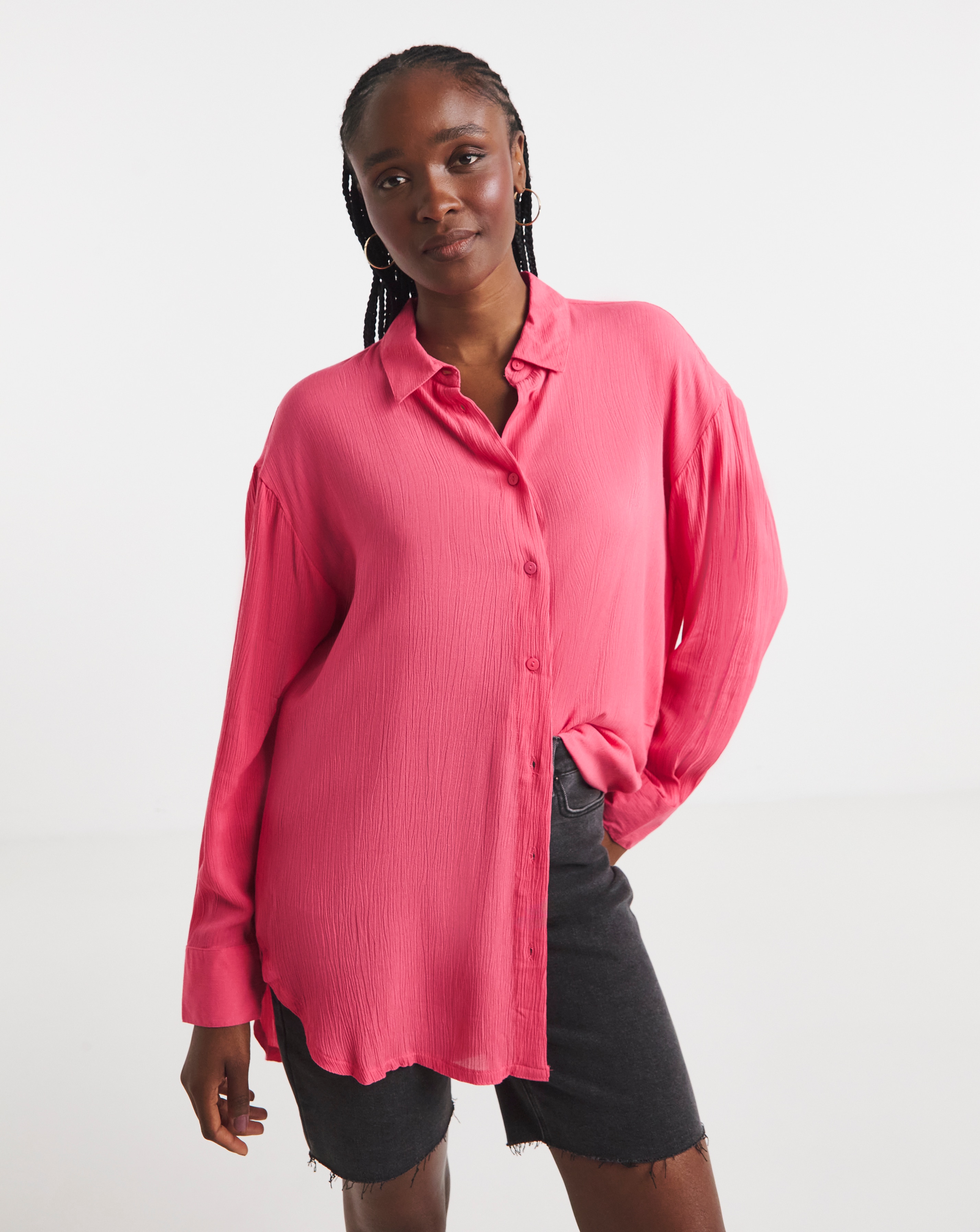 Pink Crinkle Shirt