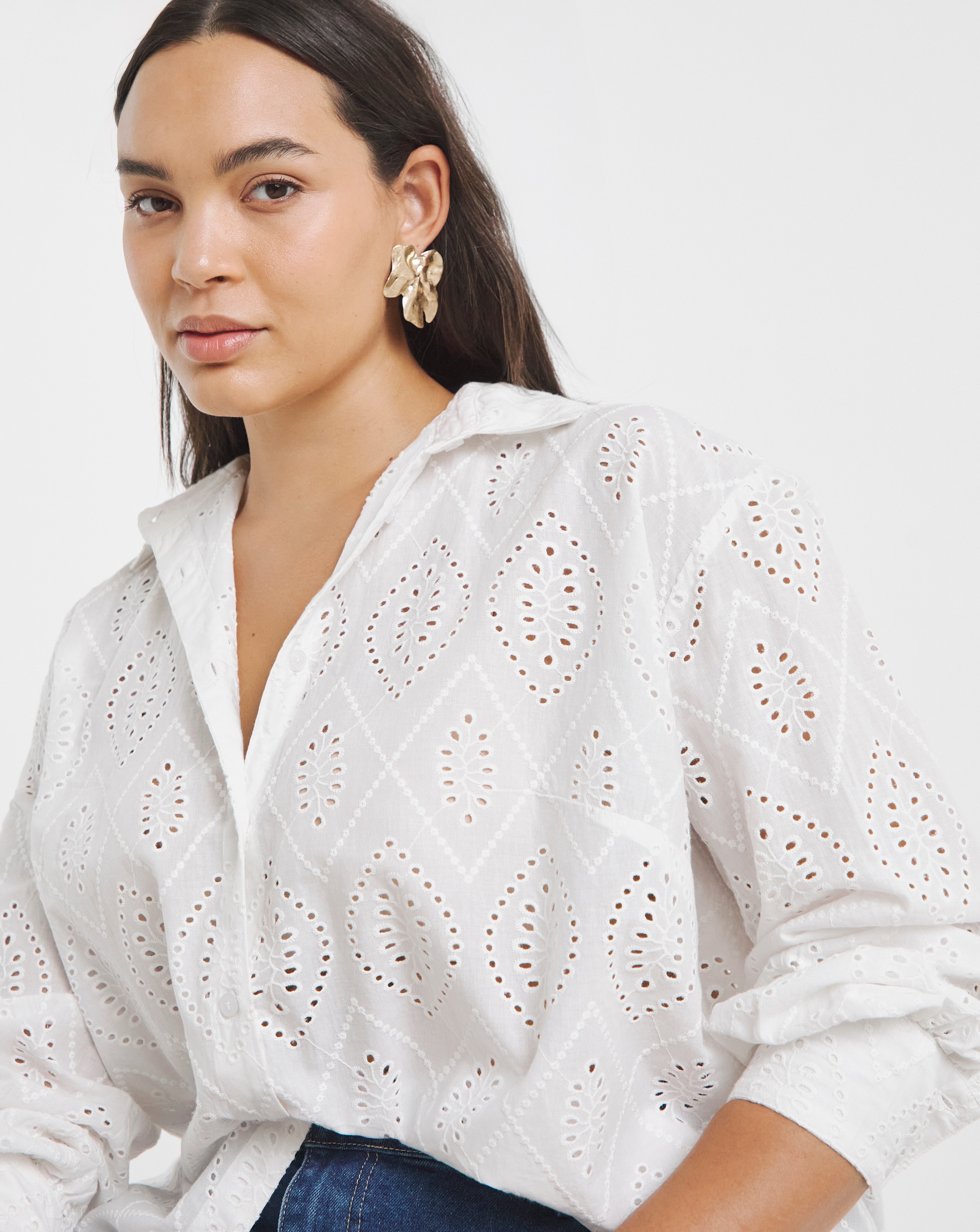 White Broderie Shirt