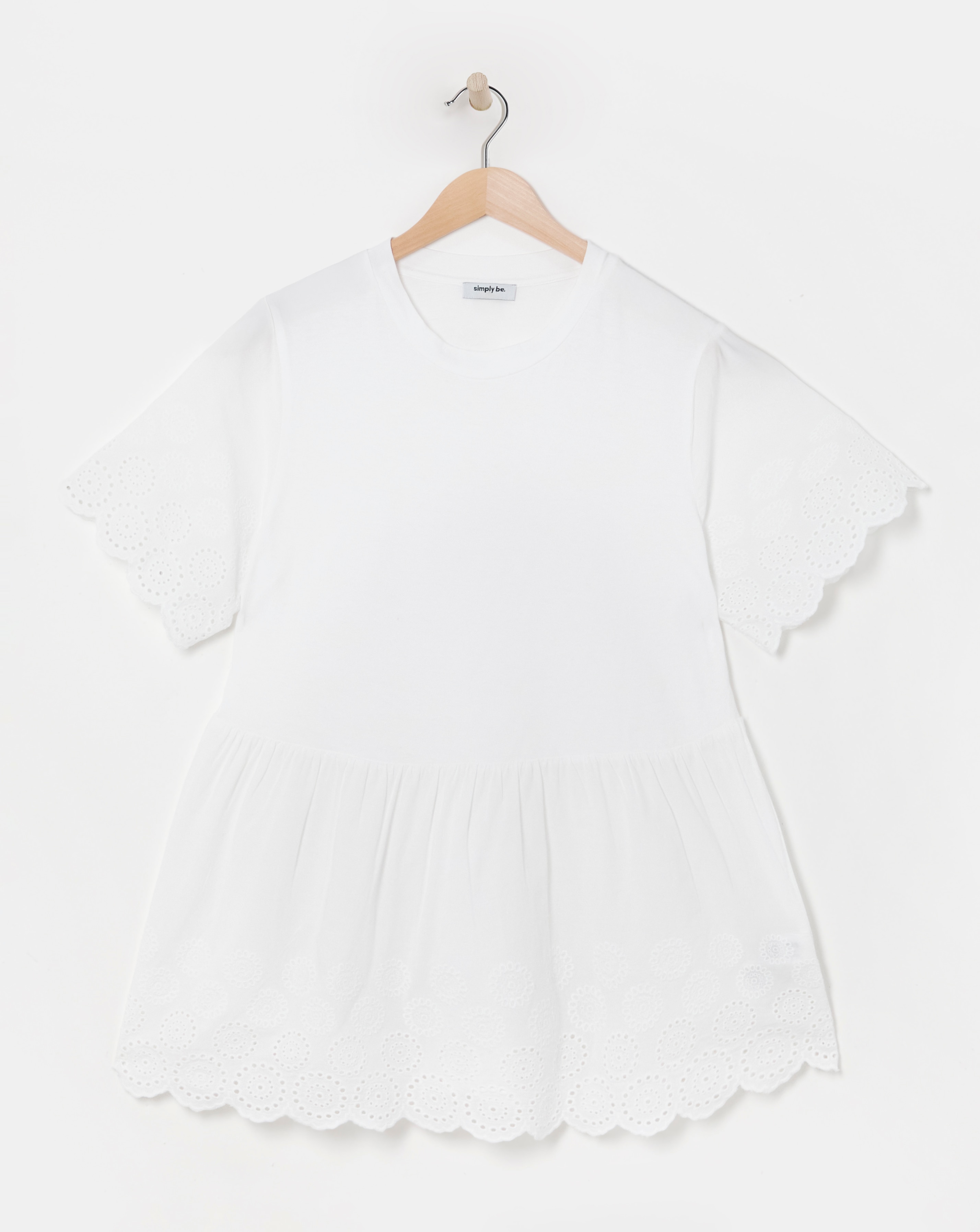 White Broderie Smock Blouse