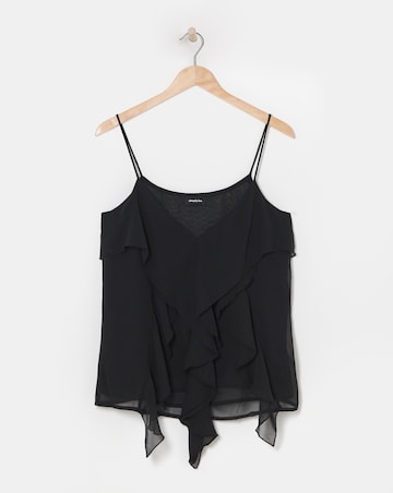 Simply Be Black Ruffle Front Cami