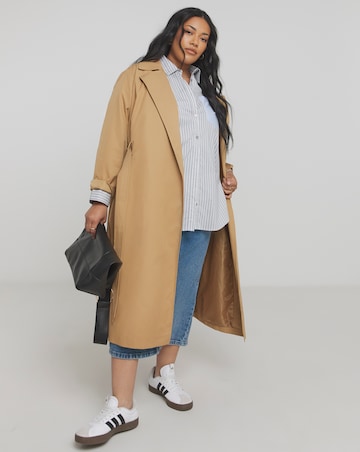 Oversized Mixed Stripe Poplin Shirt