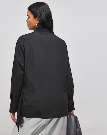 Poplin Knot Front Shirt