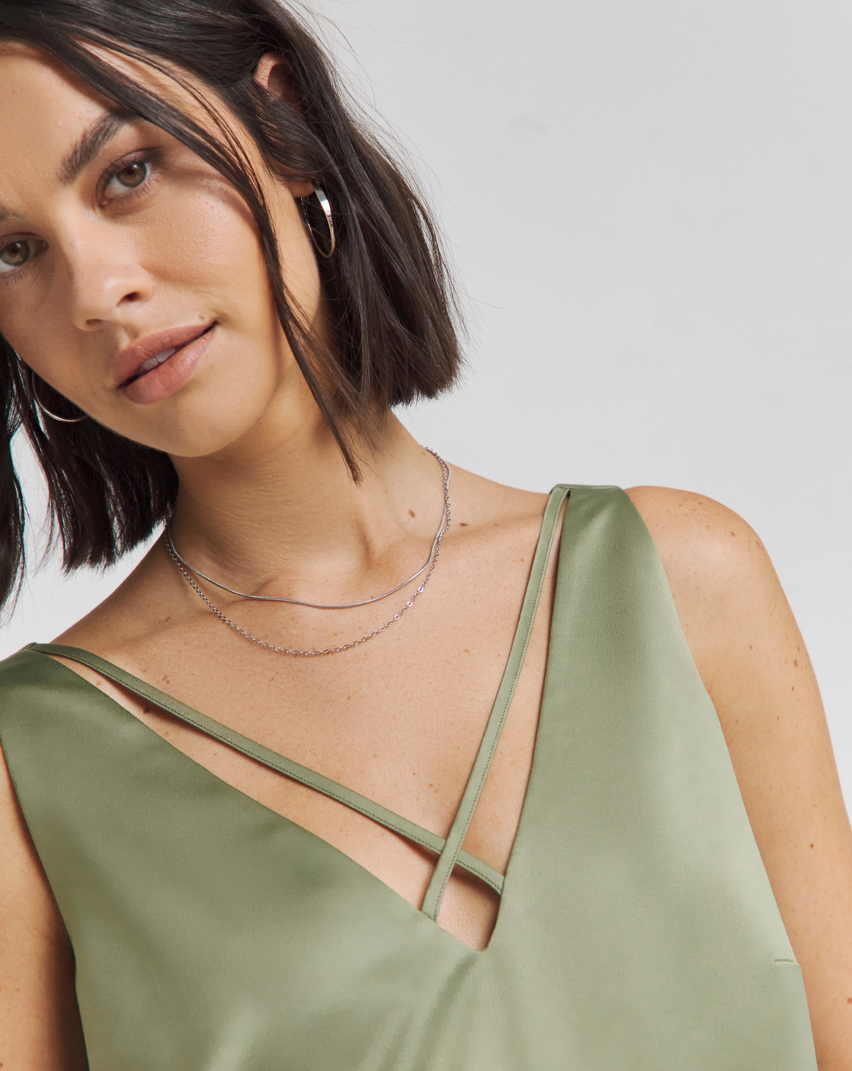 Khaki Criss Cross Cami