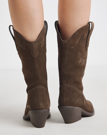 Hydra Embroidered Leather Western Boots - Extra Wide Fit (EEE) Super Curvy Calf
