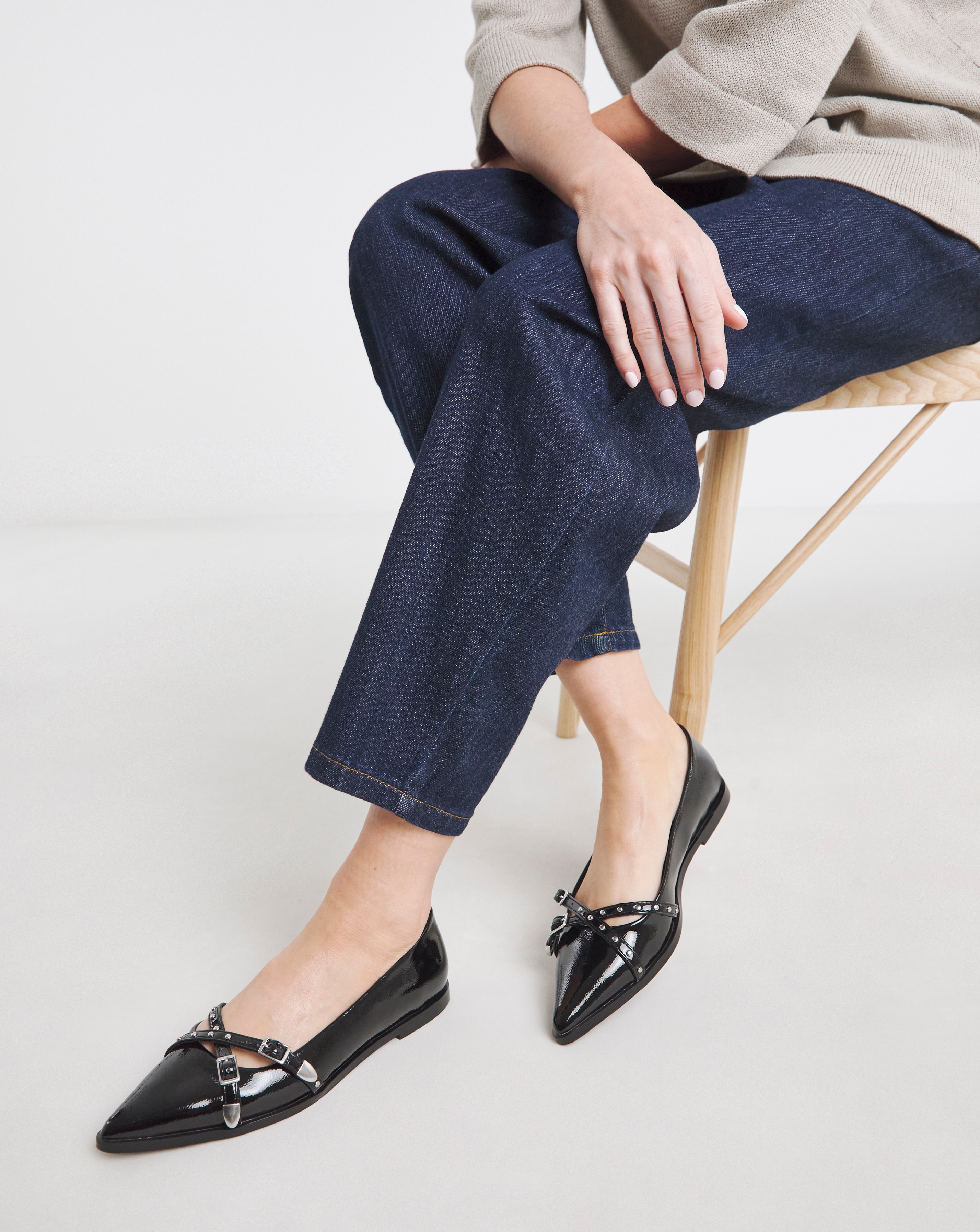 New In - Point Buckle Ballerina Wide