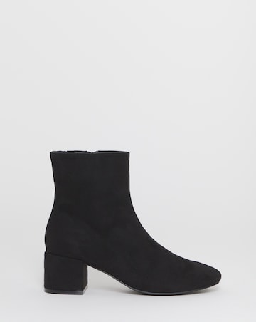 Anastasia Low Block Heel Ankle Boots - Wide Fit (E)