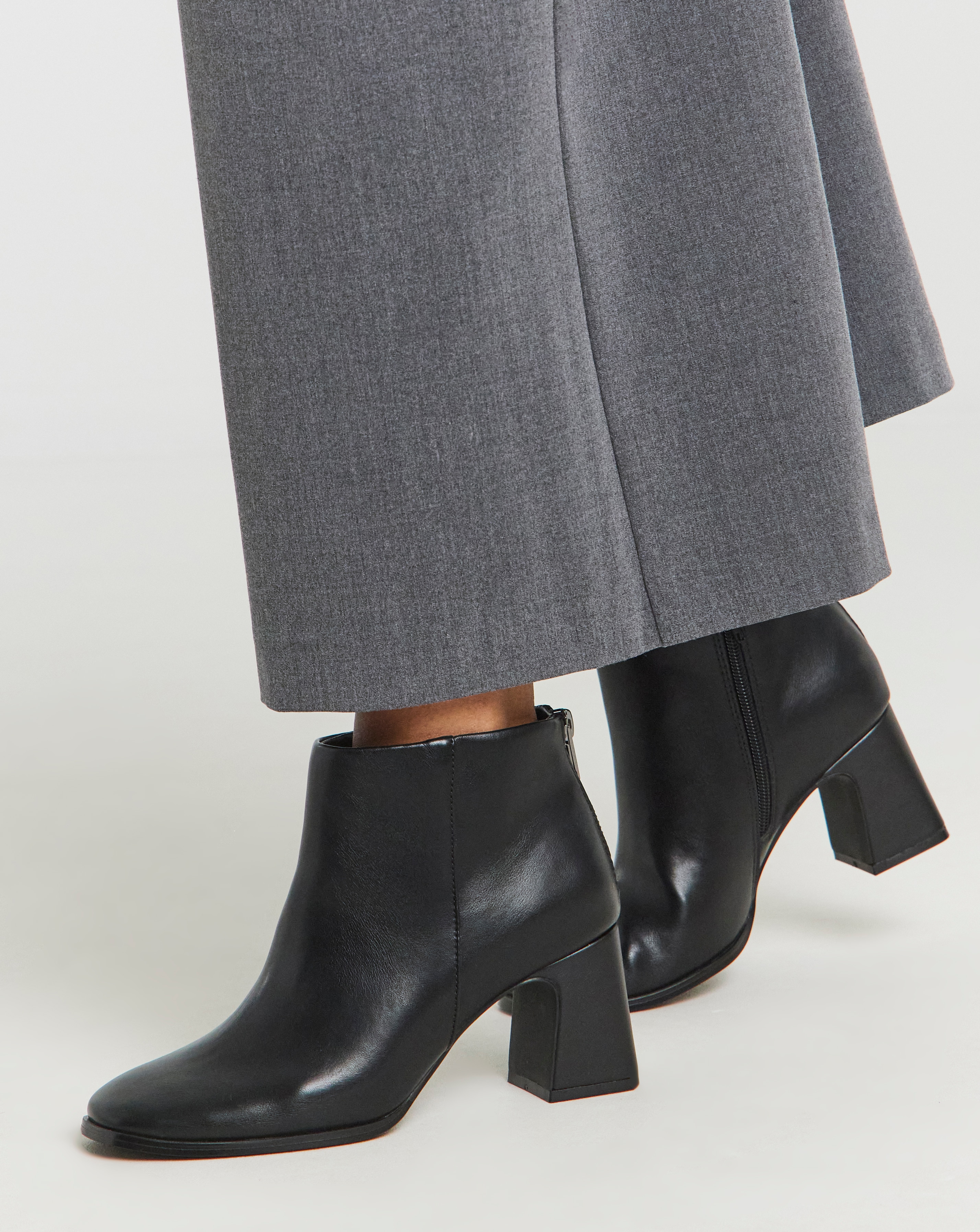 Outside Zip Ankle Boot Wide