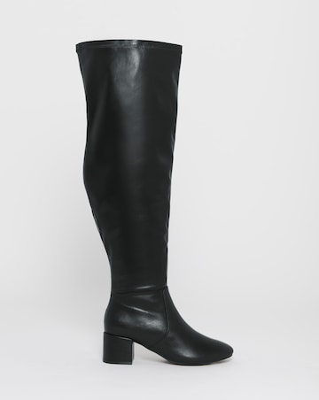 Amina Over The Knee Stretch Boots - Wide Fit (E) & Super Curvy Calf