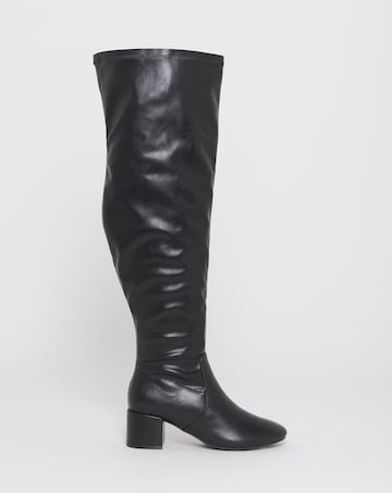 Amina Over The Knee Stretch Boots - Extra Wide Fit (EEE) & Super Curvy Calf