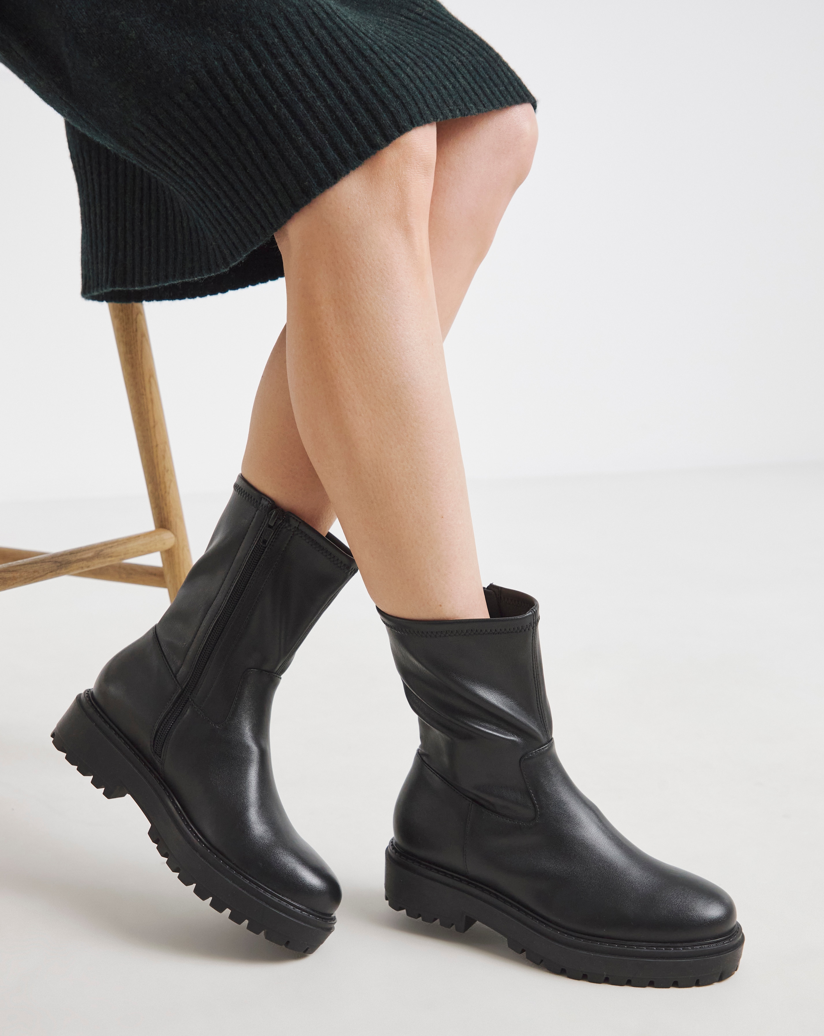 Chunky Ankle Boot Extra Wide