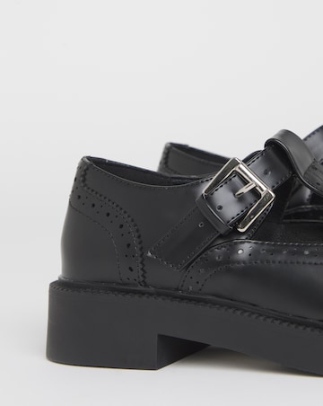 North T Bar Brogue Mary Jane Shoes - Extra Wide Fit (EEE)