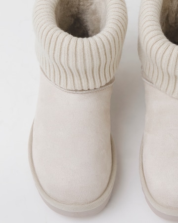 Seeker Warm Lined Cuff Slipper Snug Boots - Wide Fit (E)