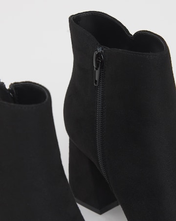 Salsa Pointed Block Heel Ankle Boots - Extra Wide Fit (EEE)