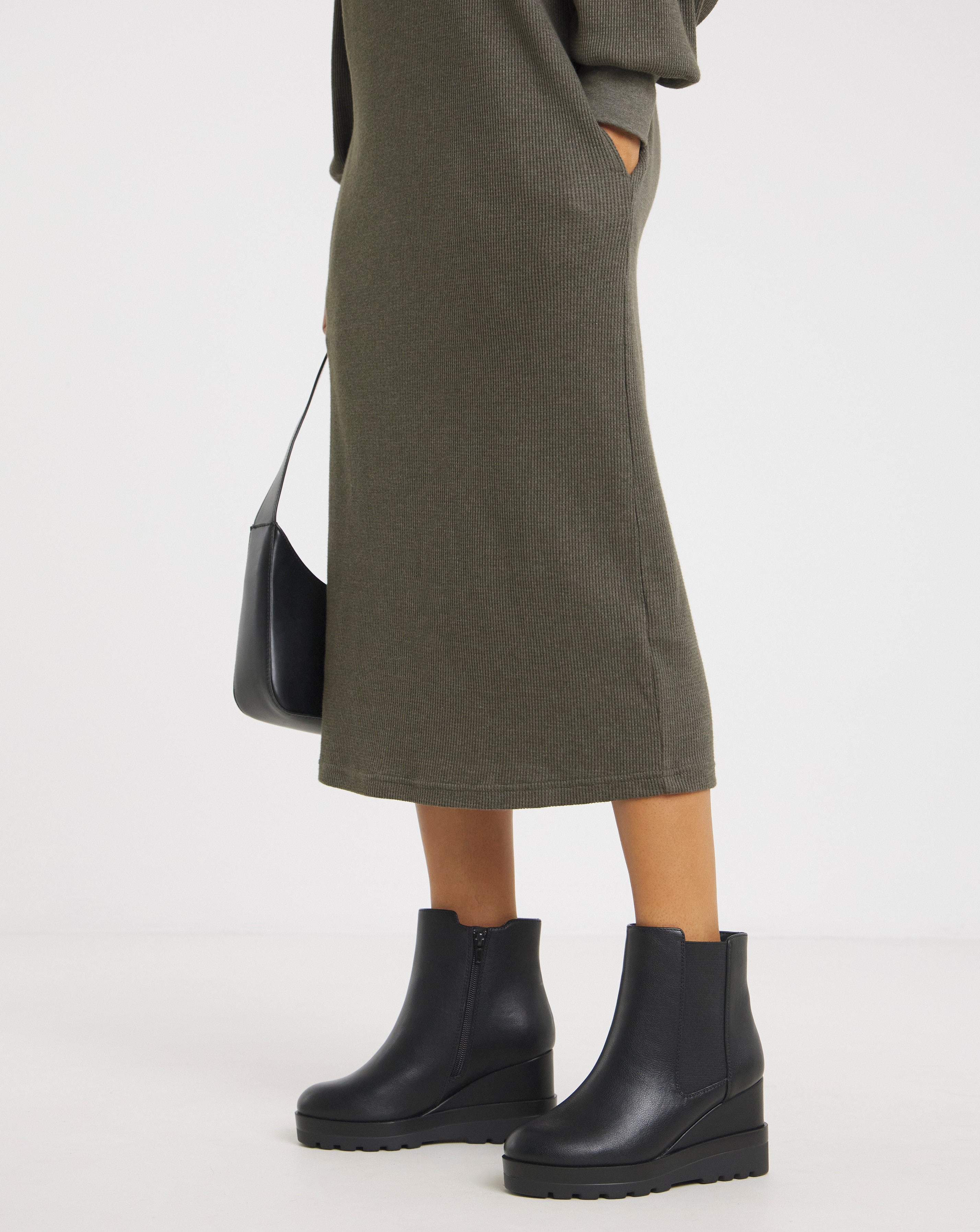 Wedge Ankle Chelsea Boot Extra Wide