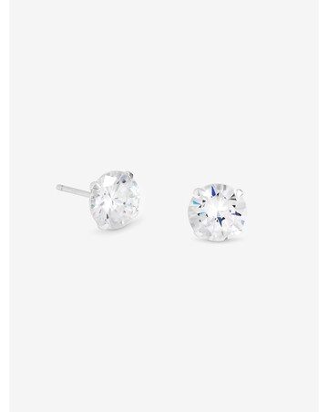 Simply Silver Sterling Silver 925 with Cubic Zirconia Solitaire Stud Earrings