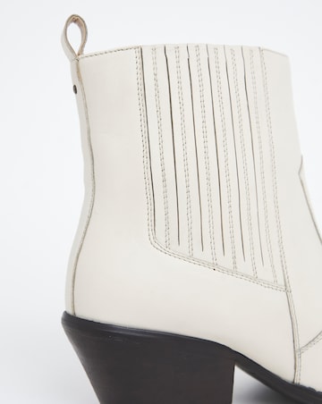 Katya Leather Pointed Chelsea Western Ankle Boots - Wide Fit (E)