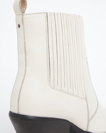 Katya Leather Pointed Chelsea Western Ankle Boots - Wide Fit (E)