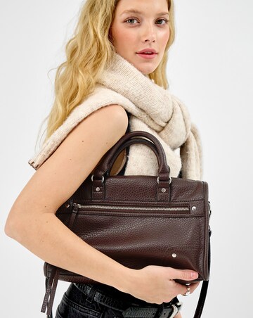 Accessorize Faux Leather Zip Handbag