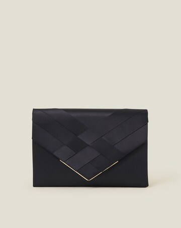 Accessorize Woven Satin Envelope Clutch Bag