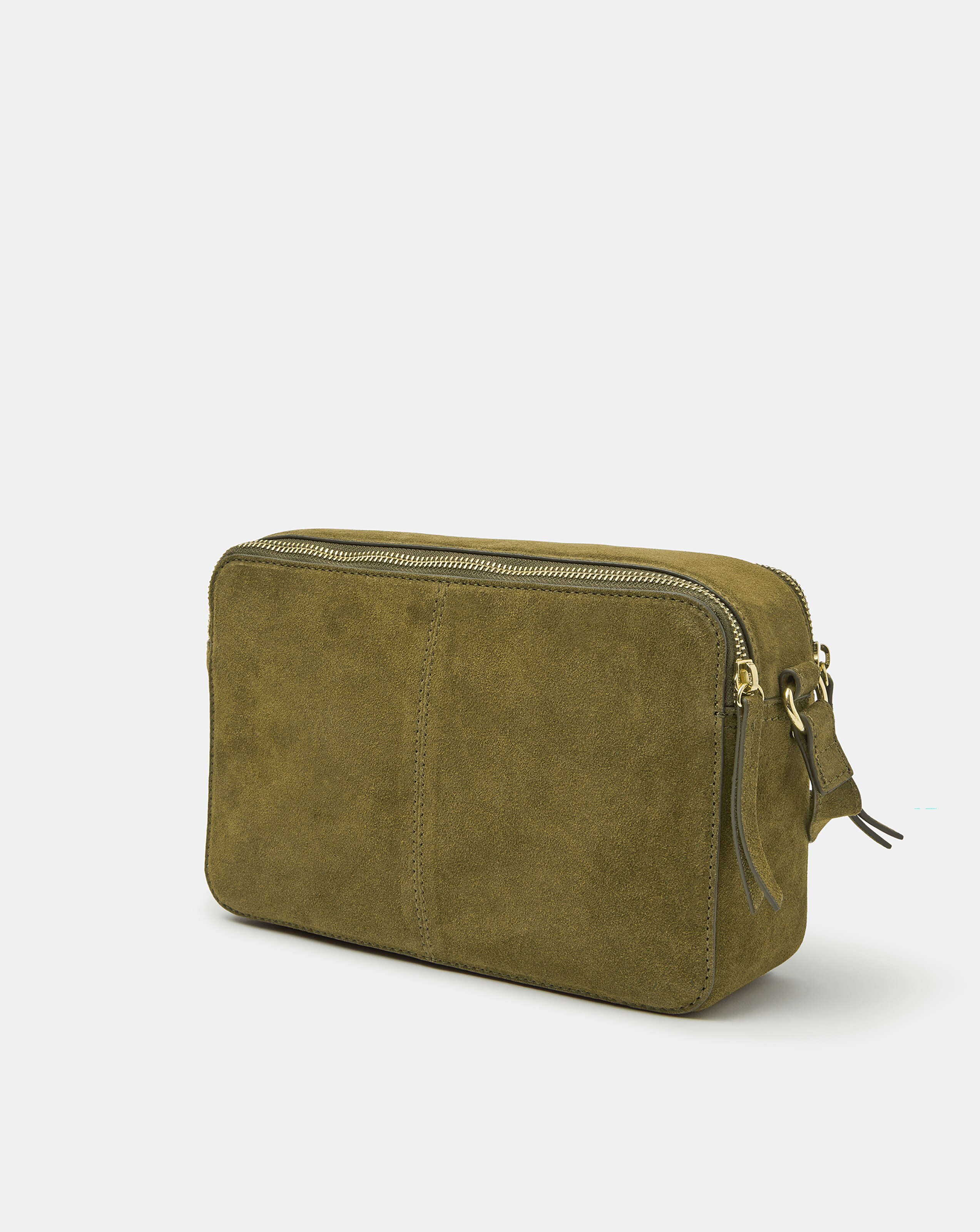 Accessorize Double Zip Suede Camera Bag | JD Williams