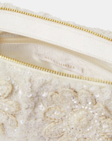 Accessorize Macrame Sequin Clutch Bag